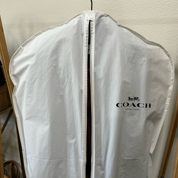 COACH wool and leather camel peacoat LIKE NEW - Picture 15 of 16